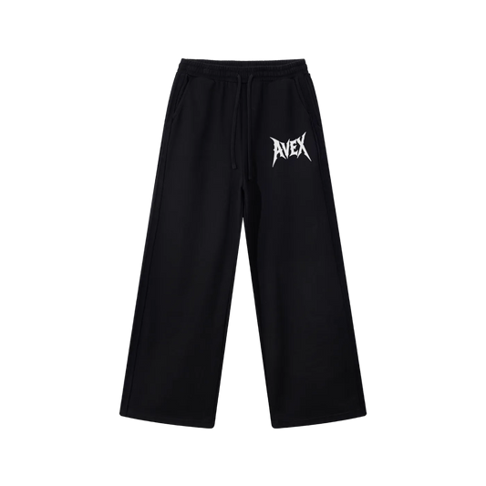avex wide leg sweatpants grey/black