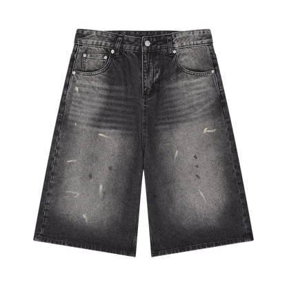{PRE ORDERS} Vintage Wash Wide Leg Denim Shorts