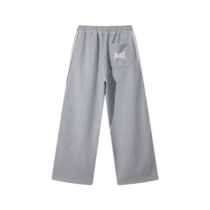 avex wide leg sweatpants grey/black